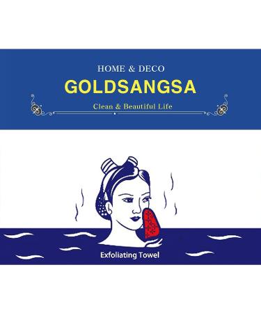 GOLDSANGSA Korean Exfoliating Towel Mitts (Large 4pcs) - Remove Dead Skin with Korean Italy Towel Skincare - Bath Cloth Exfoliating Scrub - Buy Online on GoSupps.com