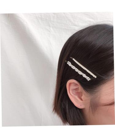 Beaupretty Hair Set bridal pearl hairpiece white pearl jewelry flower hairpins hair clips pearl barrette ties hair for women girls barrettes for women bride European and American Clips - Buy Online on GoSupps.com