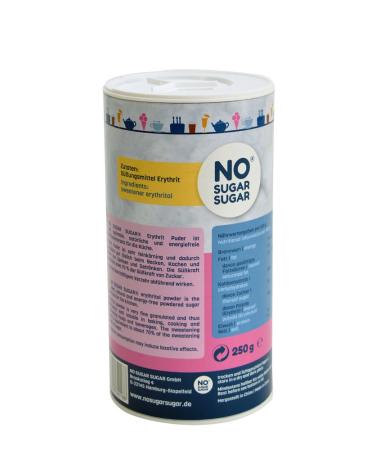 NO SUGAR SUGAR Erythritol Powder 250g - Calorie-Free Sugar Substitute for Healthy Baking - Buy Online on GoSupps.com