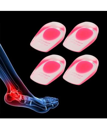 Restokki Silicone Heel Cushion - Foot Pain Relief Massage Insoles | 2 Pairs Universal Soft Shoe Pads for Comfort - Buy Online on GoSupps.com