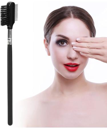 Eyelash Comb Double Sided Stainless Steel Lash Brush Round Head Fine Teeth Small Lightweight Brow Grooming Tool for Both Professional and Home Use Stainless Steel Fibers - Buy Online on GoSupps.com