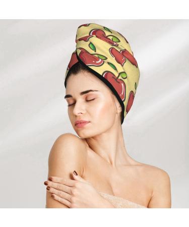 Buy Apple Microfiber Hair Towel - Super Absorbent Coral Velvet Wrap for Long Curly & Thick Hair - Quick Dry for Women - Buy Online on GoSupps.com
