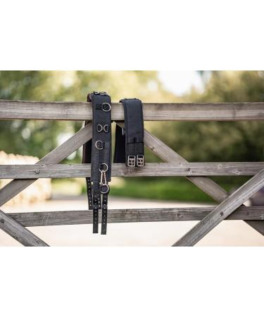 Equinate Conway Lunging Girth with Memory Foam for Thoroughbreds - 17 Side Reins & 2 Snap Hooks - Adjustable Waist Circumference | International Shipping Available - Buy Online on GoSupps.com