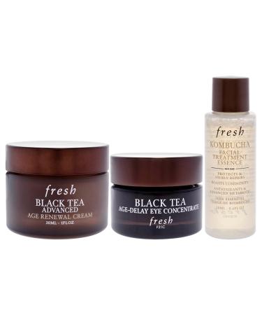 Fresh Smooth and Radiant Trio for Women - Antioxidant Facial Essence Age Delay Eye Cream Anti-Aging Ceramide Moisturizer - Shop Internationally - Buy Online on GoSupps.com