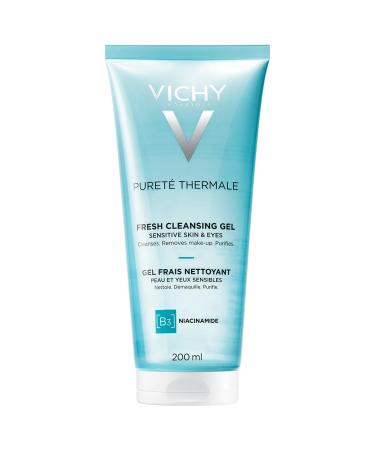 Vichy Puret Thermale Fresh Cleansing Gel | Formulated With Glycerin & Niacinamide | Gentle Gel Cleanser & Makeup Remover | Removes Impurities Without Overdrying | Safe For Sensitive Skin & Eyes
