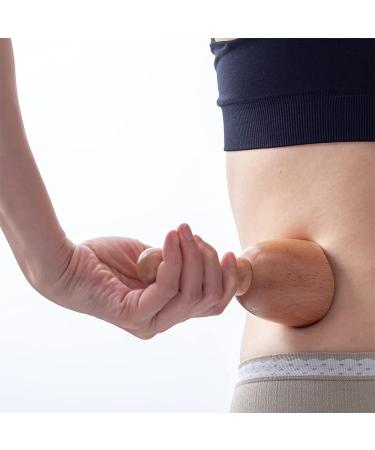 Wooden Handheld Massage Cup | Anti-Cellulite Lymphatic Drainage Tool for Muscle Tension Relief - Maderotherapy and Wood Therapy Trigger Point Release - Buy Online on GoSupps.com