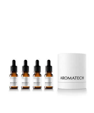 AromaTech The Bestsellers Set | Gift Set of Aroma Diffuser Essential Oils Blend of Santal The Hotel White Tea & Thyme and Love Affair - 10 mL (4 Pack) Bestsellers 0.33 Fl Oz (Pack of 4)