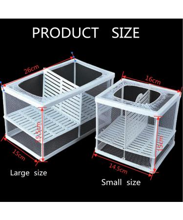2 Pcs Nylon Mesh Aquarium Fish Fry Hatchery Isolation Box with Board - Buy Online on GoSupps.com