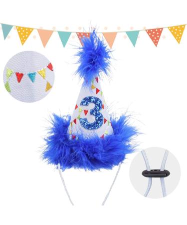 Dog Birthday Hat Bandana Set - Soft Birthday Boy Triangle Scarf and Number Hat  Cute Birthday Party Supplies with 0-8 Figures Blue - Buy Online on GoSupps.com