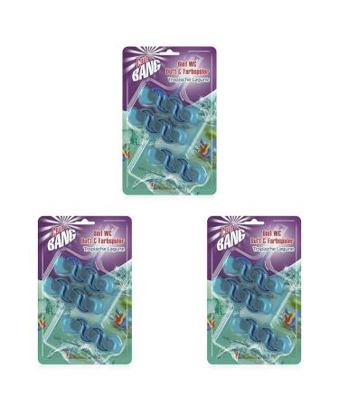 Cillit Bang 6in1 toilet turquoise engineer Tropical lagoon - the toilet water dyes turquoise - a clean fresh toilet with every rinsing - 1 x 3 toilet sponsors (pack with 3) 3 pieces (3 -pack) toilet turquel