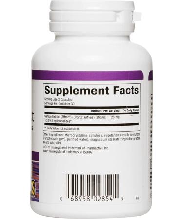 Natural Factors Stress-Relax Pure Saffron Extract - 60 Vegetarian Capsules for Stress Relief - Buy Online on GoSupps.com