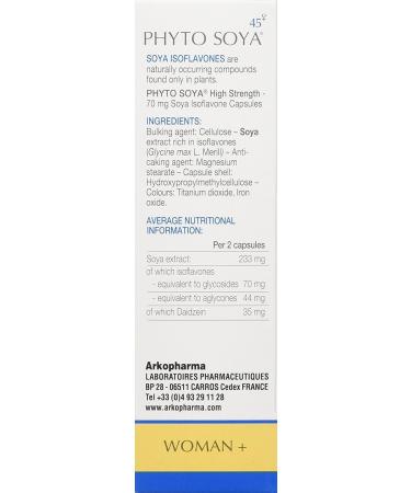Arkopharma Phyto Soya Menopause Tablets - 60 Capsules | 1 Month Supply | International Shipping Available - Buy Online on GoSupps.com