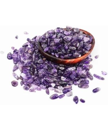 200g Natural Polished Amethyst raw Rough Tumble Stone Crystal Gravel 7mm-12mm for Decoration Can be Used for Home Office Decoration - Buy Online on GoSupps.com