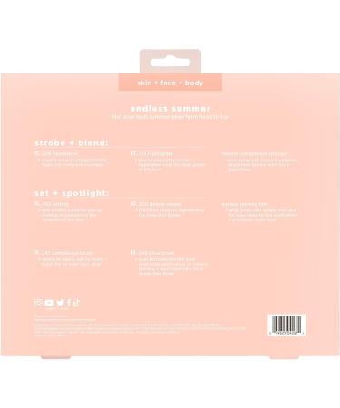 REAL TECHNIQUES Endless Summer Makeup Brush Kit Face Brushes For Foundation and Powder Premium Quality 6 Piece Set Pink - Buy Online on GoSupps.com