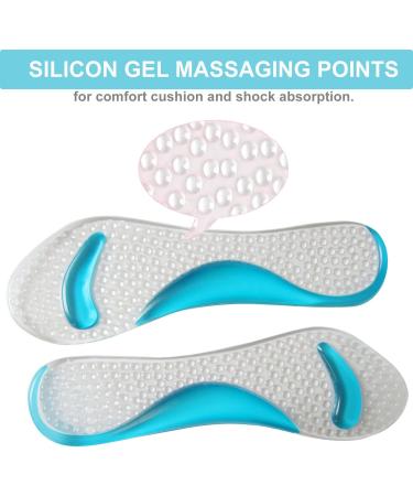 Bellcon Gel High Heel Insoles for Women - 3 Pairs Arch Support Shoe Inserts for Sandals - Pink, Blue, Polka-dot - Buy Online on GoSupps.com