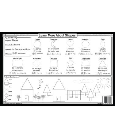 Tot Talk Shapes & Draw Educational Placemat for Kids - Washable & Durable - Buy Online on GoSupps.com