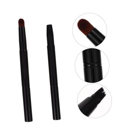 FRCOLOR 4pcs Retractable Eyebrow Brush Set - Portable Cosmetic Eyeliner & Eye Brow Shaping Kit - Travel-Friendly Mini Beauty Brushes (Black 2pcs - Buy Online on GoSupps.com