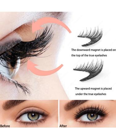 Shop 3D Magnetic Eyelashes Kit - No Glue Reusable & Lightweight | Natural Look Extensions with Applicator Tweezers - Buy Online on GoSupps.com