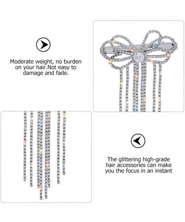 Rhinestone Hair Barrettes Rhinestones Tassel French Hair Barrette: Women Lady Girls Hairclip Elegant Butterfly Tassels Hairpin Fancy Hair Accessories Clips Tassel Hair Accessories - Buy Online on GoSupps.com