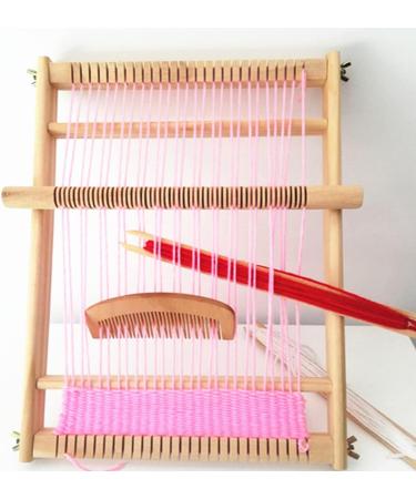 Wooden Multi-Craft Weaving Loom Kit - Large Frame 9.85x15.75x1.3inch - DIY Hand-Knitting Machine for Kids & Adults - White Tapestry Loom with Loom Stick Bar - Beginner-Friendly Handcraft Loom - Buy Online on GoSupps.com