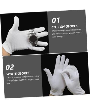 minkissy 30 Pairs Overnight Moisture Gloves Bedtime Cotton Healing Cotton Gloves Moisturizing Mittens Jewelry Inspection Gloves Cream Gloves Women's Dry Hands Honey White - Buy Online on GoSupps.com