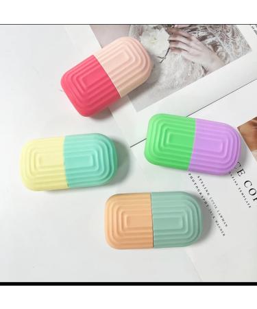 H&J Ice Cube Roller Massager - Natural Facial & Neck Care Reduce Eye Puffiness & Migraine Pain BPA Free Silicone Ice Mold (Purple & Green - Buy Online on GoSupps.com