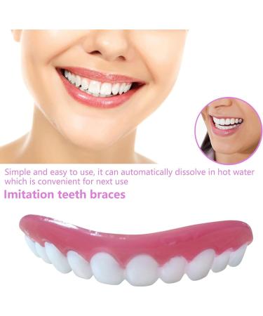 4PCS Natural Shade Denture Teeth Veneer Set for Upper and Lower Jaw - Perfect Solution for Imperfect Teeth, Braces, and Confident Smile - Men and Women - Buy Online on GoSupps.com