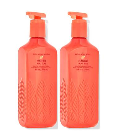 Bath & Body Works Mango Mai Tai Cleansing Gel Hand Soap 2 Pack 8 oz. (Mango Mai Tai)