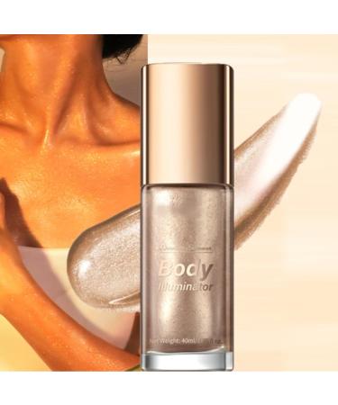 KARLOR Body Oil - 40 ml - Glitter Liquid - Shiny - Body Cream with Glitter - Rose Gold