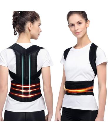 Posture Back Brace Adult Adjustable Posture Corrector Upper Back Full Back Shoulder Support Belt Lower Back Pain Relief Posture Straightener Strap Scoliosis Hunchback Neck Hump Clavicle Correction One Size