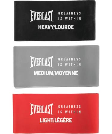 Everlast Mini Lateral Bands (Set of 3) - Durable Latex Resistance Bands for Pilates Home Gym Fitness and Weight Loss Ideal Workout Equipment for Stretching Recovery and Lower Body Workouts - Buy Online on GoSupps.com