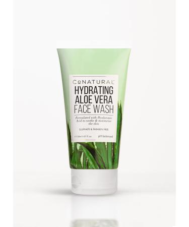 conatural Aloe Vera Face Wash 150ml - Sulfate-Free pH Balanced Hydrating Cleanser with Hyaluronic Acid & Cucumber for Women - Organic Gentle Soothing Best Hydrating Face Wash for All Skin Types