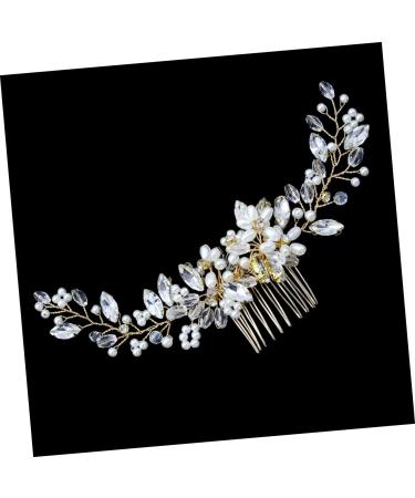 Ipetboom Wedding Hair Comb Rhinestone Comb hair comb wedding Wedding dress pearl comb rhinestones rhinestone accessories bride headgear rhinestone hair comb Comb for Bridal dress Hair up - Buy Online on GoSupps.com