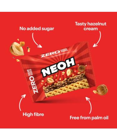 NEOH Hazelnut Wafers - Ideal for Ketogenic and Low Carb Diet Gourmet and Healthy Alternative to Treats Zero Added Sugar 95 kcal per Serving 12-Pack - Buy Online on GoSupps.com
