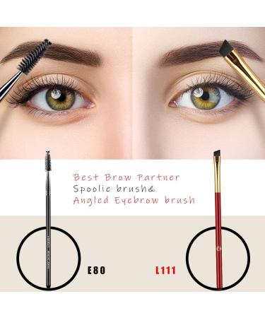 ENERGY Angled Eyebrow & Gel Eyeliner Brush L111 - Precision Slanted Pro Makeup Tool for Liquid Cream, Concealer & Brow Defining - Red - Buy Online on GoSupps.com