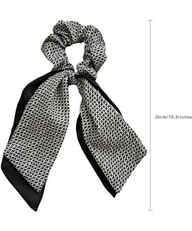 scicent Scrunchies for Girls 5 Pieces Hair Scarf Elegant Hair Ties Satin Bow Hair Bands Printed Floral Hair Ribbon Silk Bowknot Elastic Bands for Women Holiday Scrunchy - 24017 - Buy Online on GoSupps.com