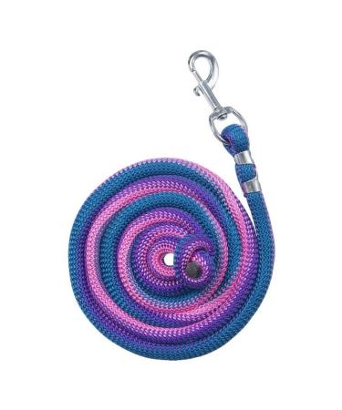 Tough 1 8' Woven Poly Cord Lead Purple/Turquoise/Hot Pink 8ft