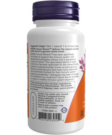 Now Foods Mushroom Immune Renew 90 Veg Capsules - Boost Your Immunity Naturally - Buy Online on GoSupps.com