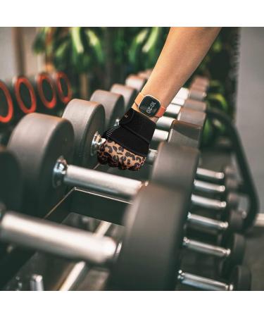 RYMNT Leopard Workout Gloves with Wrist Wrap Support - Full Palm Protection & Extra Grip for Men and Women - Ideal for Gym, Cross Training, Weightlifting - Medium - Buy Online on GoSupps.com