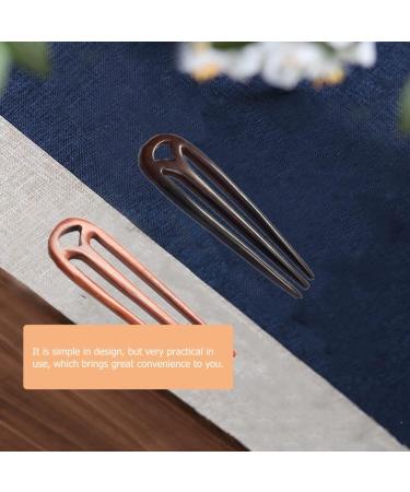 Hairpin Hair Styling Stick Chinese Wood Hair Sticks Gold Hair Accessories Wooden Hair Fork French u Pin Hair Jewels for Women Chinese Wooden Hair Stick Sandalwood Wedding Asia Miss - Buy Online on GoSupps.com