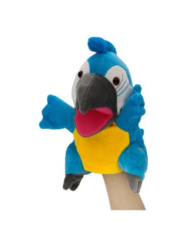 lilizzhoumax Simulation Parrot Hand Puppet Plush Toy Stuffed Animal Plush Fluffy Parrot Cute Role-Playing Child Interactive Early Education Toys Home Decoration Animal Toys Gift for Kids