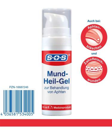 SOS Mouth-Healing Gel for Aphthous Ulcers - Relieve Pain & Accelerate Healing | 15ml - Buy Online on GoSupps.com
