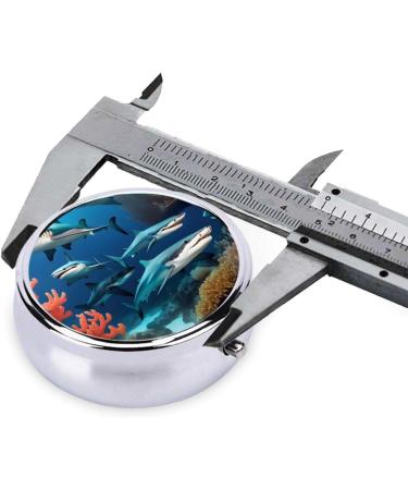 Submarine Shark Coralround Pill Box | 3 Compartment Portable Organizer for Travel Purse & Pocket - Buy Online on GoSupps.com