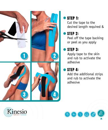 Kinesio Pre-Cut Shoulder Tape - Easy Application for Shoulder Pain Relief - Buy Online on GoSupps.com