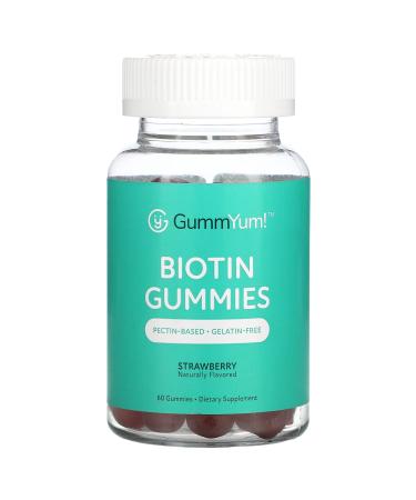 GummYum! Biotin Gummies Strawberry 2 500 mcg 60 Gummies