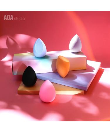 AOA Studio Beauty Makeup Sponge Blender Combo Set - Latex Free & High Definition (5 Pack) - Ideal for Powder, Cream, and Liquid Makeup - Perfect Gift Option - Buy Online on GoSupps.com