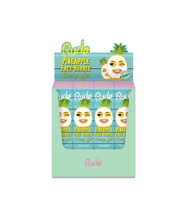 RUDE Pineapple Face Bubble Peeling Gel Paper Display Set 12 Pieces