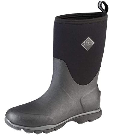 Muck Boot Arctic Excursion Mid-Height Rubber Men's Winter Boot 9 Black/Grey