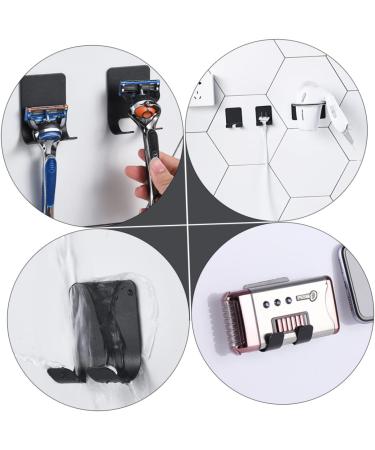 Zerodeko 8-Piece Storage Hooks Set | Wall Hooks for Towels Kitchen Utensils & Razors | Black 6.1x4.5cm - Organize Your Space! - Buy Online on GoSupps.com
