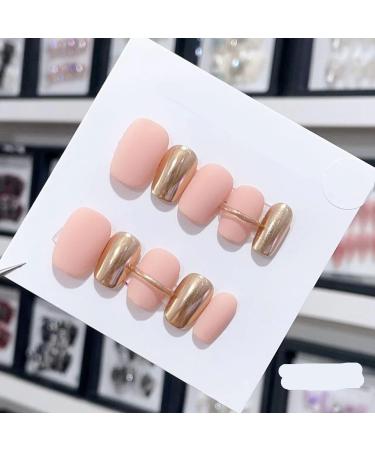 Handmade Long and Short Nail Patches for Artificial Nail Enhancement(Color:19562 Size:M)